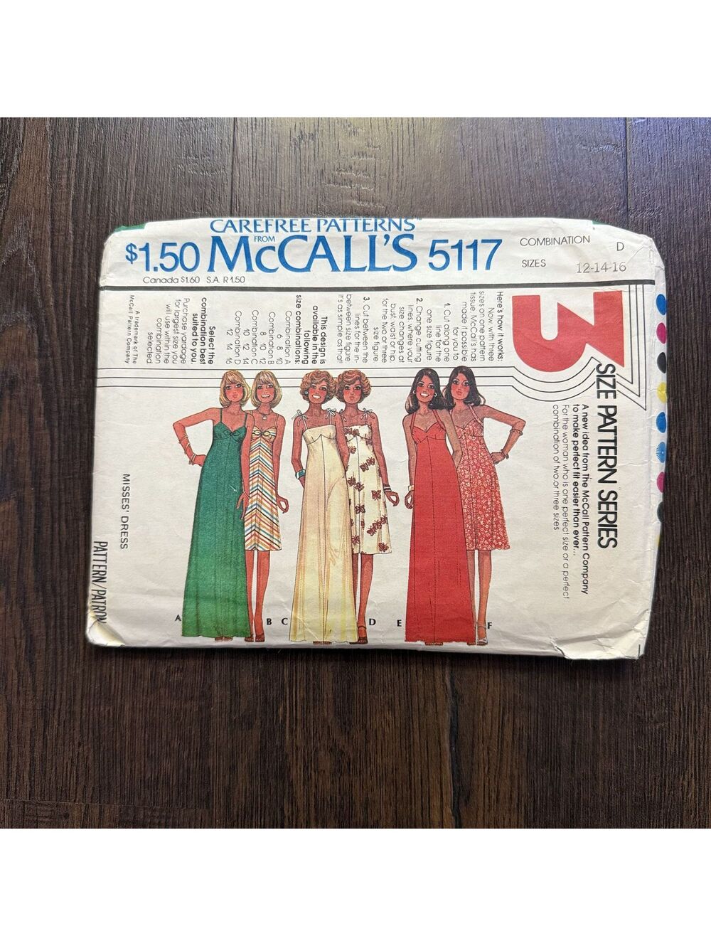 Vintage 1976 McCalls 5117 Sewing Pattern 70s Halter Maxi Sundress Size 12 14 16